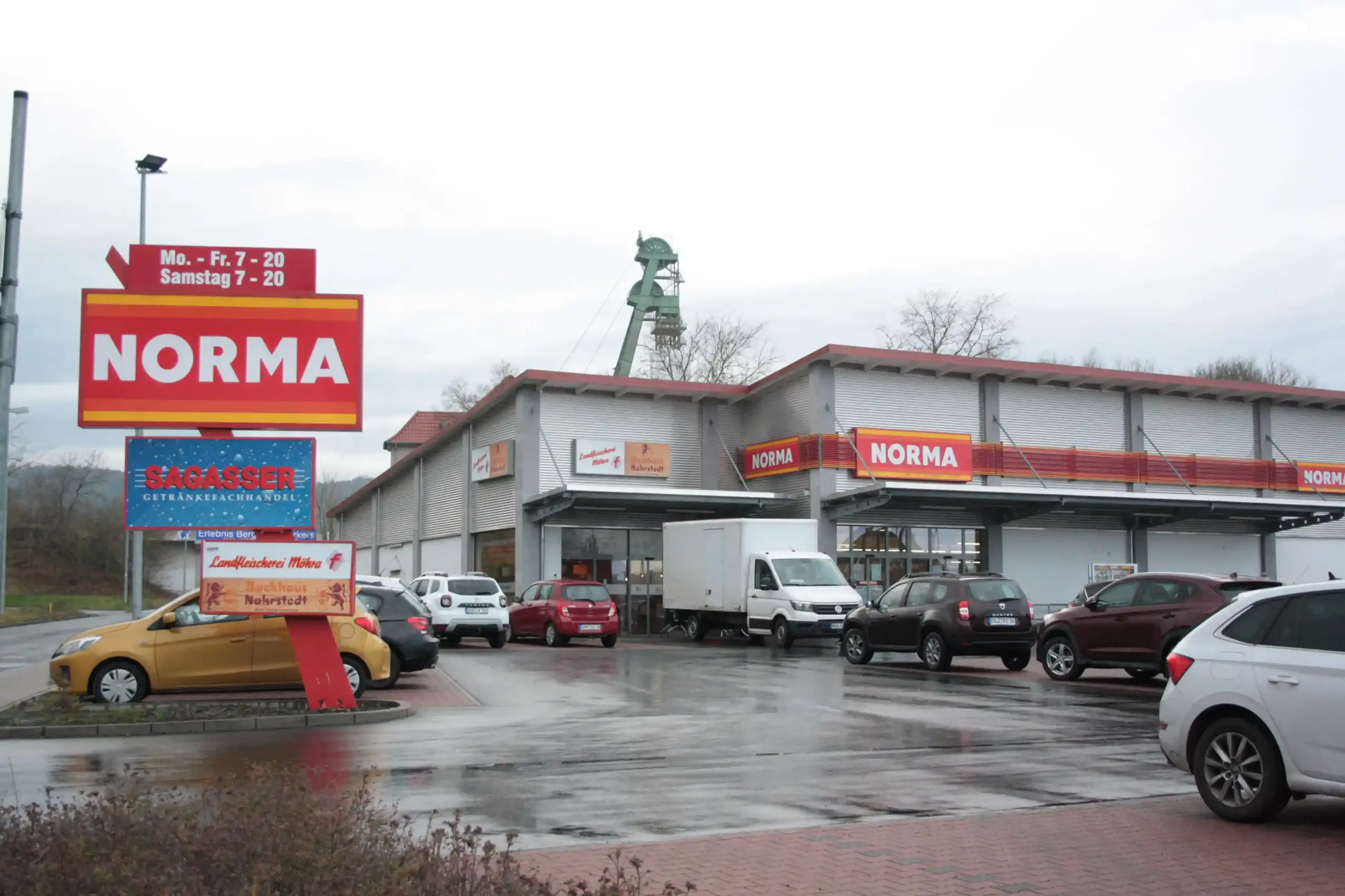 Die Norma-Filiale in Merkers, wo früher das Kulturhaus stand.