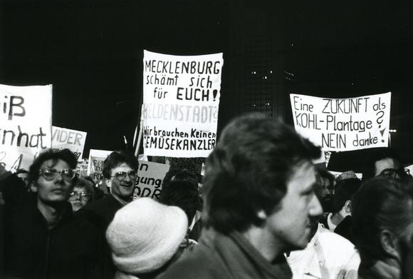 Demonstration gegen Kohl