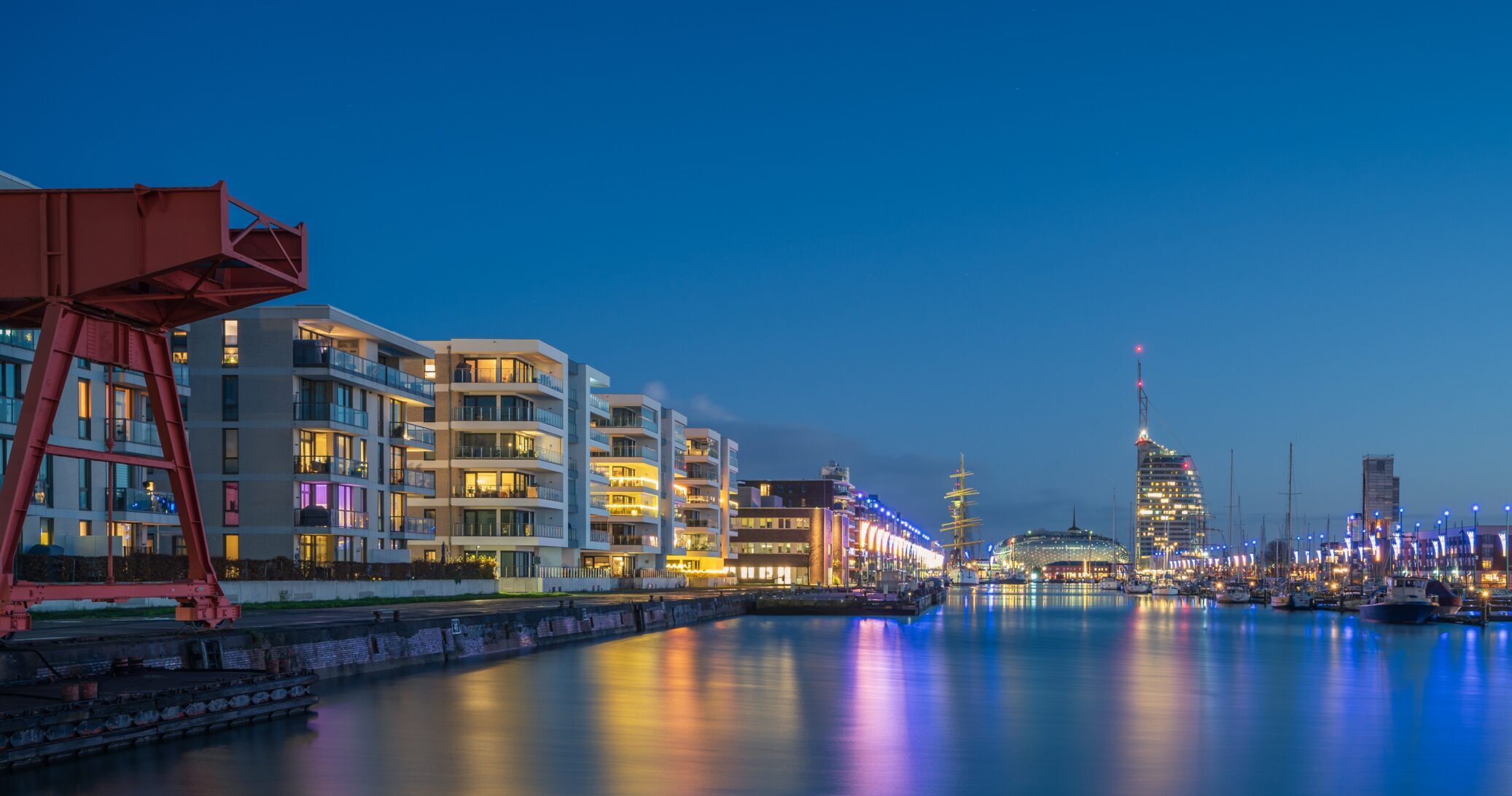 Blick auf den Hafen von Bremerhaven.